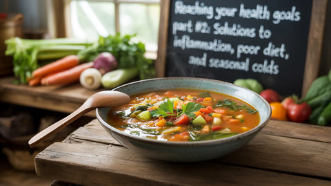 Reaching Your Health Goals Part #2: Solutions to Inflammation, Poor Diet, and Seasonal Colds