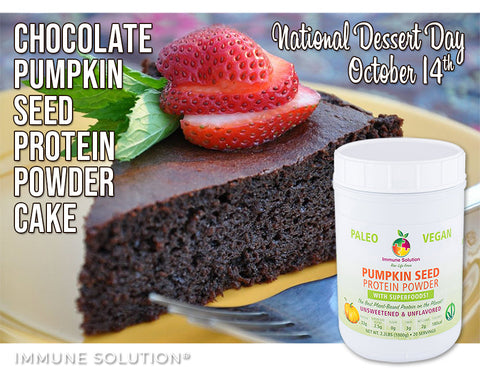 Chocolate Pumpkin Seed Protein Powder Cake – National Dessert Day