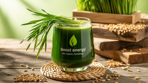 Boost Energy with Raw Organic Kamut Wheatgrass Juice Blend