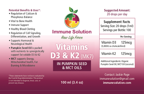 Vitamins D3 & K2 (MK7)