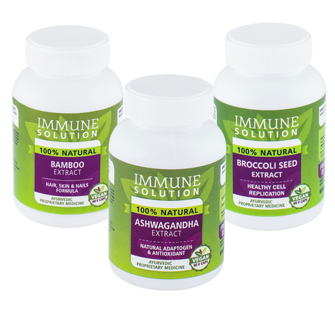Women's Health Pack: Ashwagandha Extract, Broccoli Seed Extract and Bamboo Extract