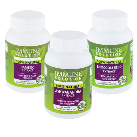 Women's Health Pack: Ashwagandha Extract, Broccoli Seed Extract and Bamboo Extract